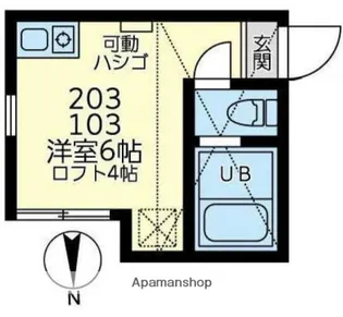 ユナイト末吉レンツブルグ【2階】の間取り