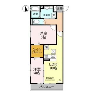 オハナプレイス【1階】の間取り