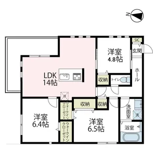 三五郎長谷【201号室号室】の間取り