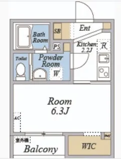 カサデルソルⅥ【2階】の間取り