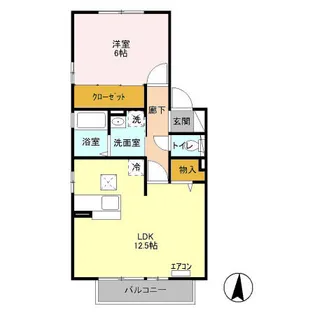 ブラン・サルドセジュールII【1階】の間取り