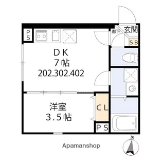 グラシア・ベイ大森【2階】の間取り