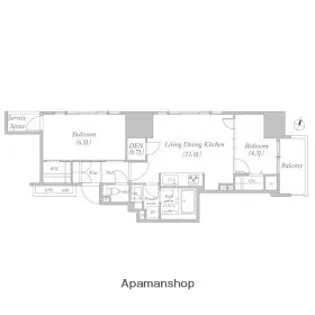 MARKS横浜戸部【6階】の間取り