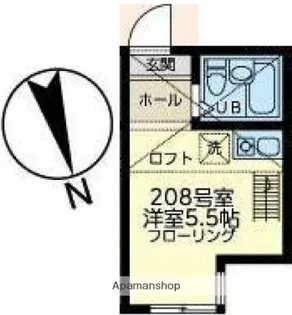 ユナイト南太田ジヴェルニー【2階】の間取り