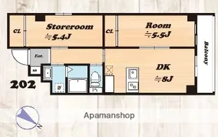 エスポワール伊勢佐木【2階】の間取り