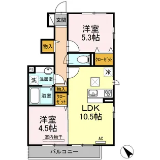 NIJIーCORT【1階】の間取り
