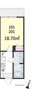 アザーレ・パッシオ矢向【1階】の間取り