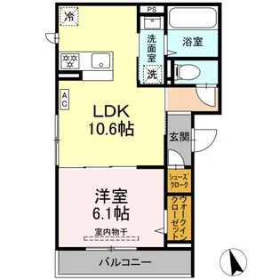 D PAINA 小机町II【3階】の間取り