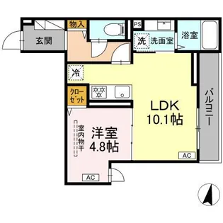 D PAINA 浅田【3階】の間取り