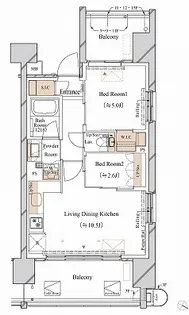 ブランシエスタ新丸子リバーフロント【0607号室】の間取り