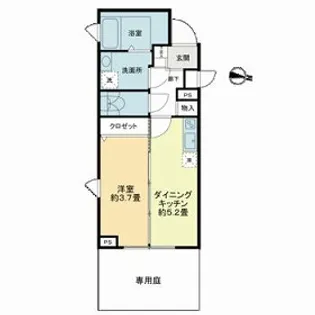 クラリティア池上【1階】の間取り