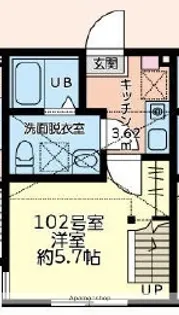 リアンスコートRS【1階】の間取り
