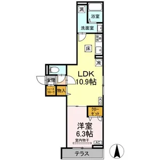 D PAINA 今井南町【1階】の間取り