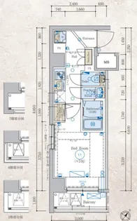 エステムコート新横浜グランデ【1階】の間取り