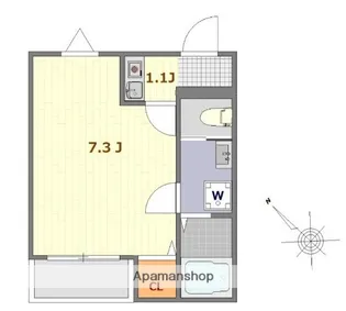 ウェルスフィールド湘南 B棟【2階】の間取り