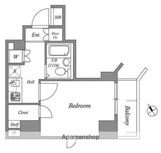 レジデンス横濱関内【9階】の間取り