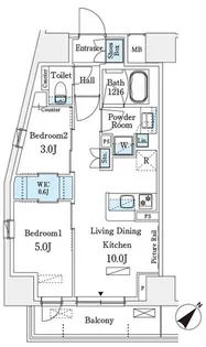 パークアクシス横浜伊勢佐木町通り【4階】の間取り