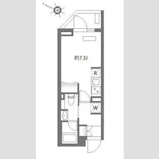 アゼスト阪東橋Ⅱ【0605号室】の間取り