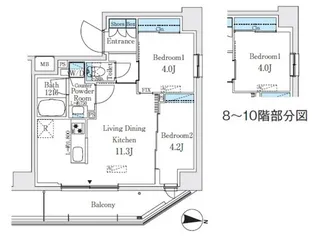 プライムブリス品川中延【9階】の間取り