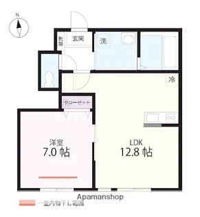 QUIET CRAB HOUSE MIX西谷A号棟(仮)【1階】の間取り