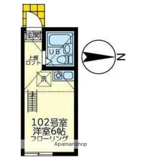 ユナイト白楽シルヴィバレンタイン【1階】の間取り