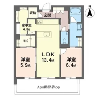 デア グランツ【1階】の間取り