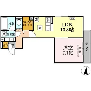 エミエール東成瀬【1階】の間取り