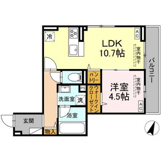 D PAINA ODORIBA【2階】の間取り