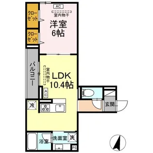 ドムスクレスト湘南台【2階】の間取り