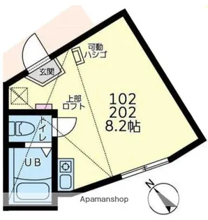 ユナイト汐入ページ・ワン【2階】の間取り