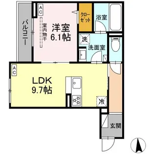エスペリア栄町【2階】の間取り