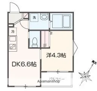 MELLAS相武台前Ⅳ【3階】の間取り