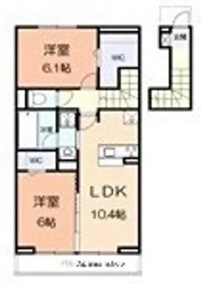 アジュールU【2階】の間取り