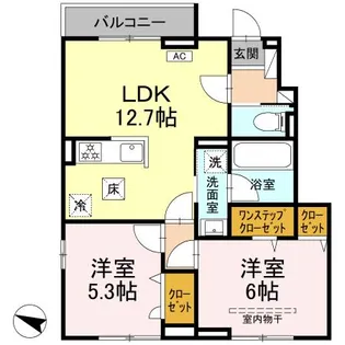 ヒルサイドテラス【1階】の間取り