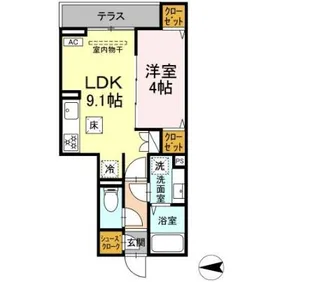 セレスティア西寺尾 A【1階】の間取り