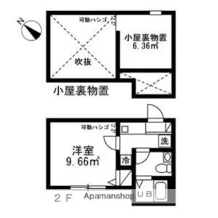 アザーレ パッシオ東林間B【1階】の間取り