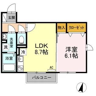 セジュール 横浜しらはた【2階】の間取り