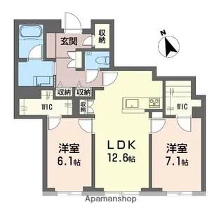 グランクロス サン【1階】の間取り
