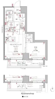クレイシアIDZ鶴見【4階】の間取り