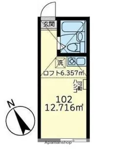 ユナイト白幡チョコミントパフェ【1階】の間取り