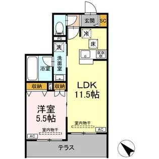 (仮称)亀井野246メゾン【1階】の間取り