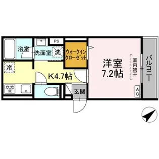 LUXE三ツ沢【2階】の間取り