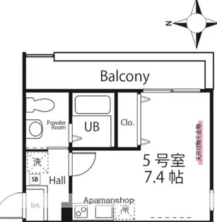 ハーミットクラブハウス川崎大師Ⅱ【1階】の間取り