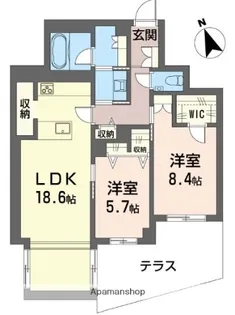 サウザンド ドリーム ハウス【1階】の間取り