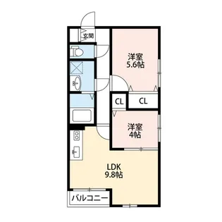 CLAIR LA MAISON茅ヶ崎【1階】の間取り