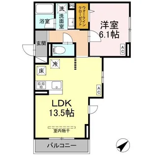 D’BLESS中野島【1階】の間取り