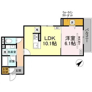 D’BLESS中野島【1階】の間取り