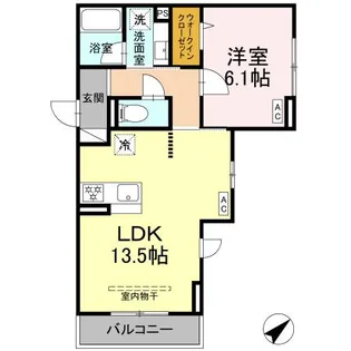D’BLESS中野島【2階】の間取り