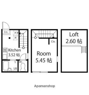 ハーミットクラブハウス白楽【1階】の間取り