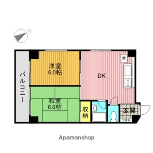 アドバンス白楽【4階】の間取り